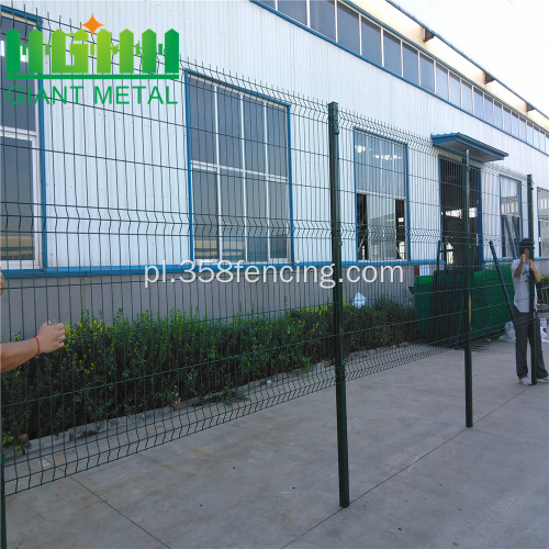 Malowany proszkowo Triangle Curved Metal Fencing